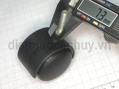 Bánh xe ghế xoay đen ty ren M8x25 phi 50 cao 60 mm (5x6 cm)