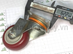 Bánh xe mận đỏ không khóa phi 70 cao 100 mm (7x10 cm)