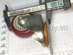 Bánh xe mận đỏ không khóa phi 70 cao 100 mm (7x10 cm)