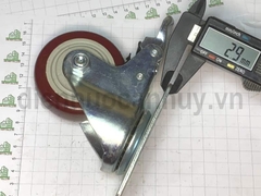 Bánh xe mận tím có khóa đế dầy phi 80 cao 100 (7x10 cm)