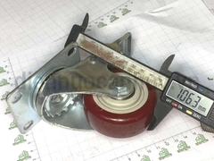 Bánh xe mận tím có khóa đế dầy phi 80 cao 100 (7x10 cm)