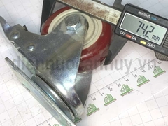Bánh xe mận tím có khóa đế dầy phi 80 cao 100 (7x10 cm)
