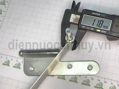 Bản lề chôn tường số 5 sắt mạ trắng loại to 125 mm