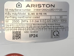 Bình nóng lạnh 30 lít Ariston SLIM3 30 RS VN Sắt tráng men 2500W