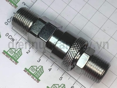 Bộ Khớp Nối Nhanh Khí Nén Berrylion SM30 + PM30 (Ren Ngoài 38 17mm). Đầu nối hơi tự động bằng thép xi mạ cao cấp dùng cho máy nén khí