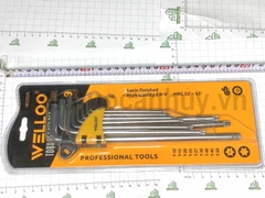 Bộ lục giác hoa thị Welloo 9 thanh T10 đến T50 có lỗ