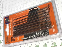 Kapusi K7185 bộ đầu bắn lục giác đen dài 8 chi tiết 8 6 5 4 3 2.5 2 1.5 mm lắp súng bắn vít (gài)