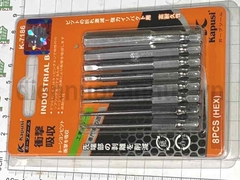 Bộ lục giác lắp súng bắn vít (gài) Kapusi trắng ngắn 8 chi tiết 8 6 5 4 3 2.5 2 1.5 mm