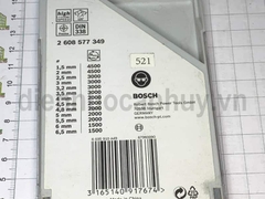 Bộ mũi khoan sắt Bosch HSS PointTeQ (13 cây, mũi trắng) - Từ 1.5mm đến 6.5mm (Góc 135° chống trượt)