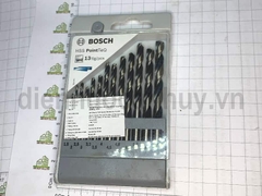 Bộ mũi khoan sắt Bosch HSS PointTeQ (13 cây, mũi trắng) - Từ 1.5mm đến 6.5mm (Góc 135° chống trượt)