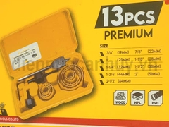 Bộ mũi khoét thạch cao, khoét gỗ, khoét nhựa đa năng 13 chi tiết phi 19 22 25 28 31 38 44 51 64