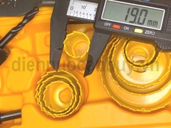 Bộ mũi khoét thạch cao, khoét gỗ, khoét nhựa đa năng 13 chi tiết phi 19 22 25 28 31 38 44 51 64