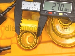 Bộ mũi khoét thạch cao, khoét gỗ, khoét nhựa đa năng 13 chi tiết phi 19 22 25 28 31 38 44 51 64