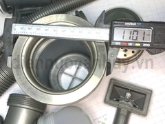 Bộ Xả Chậu Rửa Bát Đôi (2 Hố, 2 chống tràn tùy chỉnh) Nhựa Xám Cao Cấp. Hệ thống xi phông ống mềm linh hoạt, bầu lọc rác to và ngăn mùi hôi hiệu quả