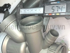 Bộ Xả Chậu Rửa Bát Đôi (2 Hố, 2 chống tràn tùy chỉnh) Nhựa Xám Cao Cấp. Hệ thống xi phông ống mềm linh hoạt, bầu lọc rác to và ngăn mùi hôi hiệu quả