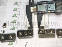 Bộ bản lề kẹp kính cánh tủ chốt nhấn mở