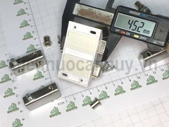 Bộ bản lề kẹp kính cánh tủ chốt nhấn mở