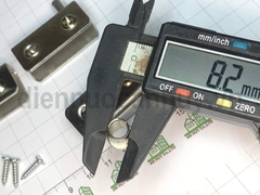 Bộ bản lề kẹp kính cánh tủ chốt nhấn mở