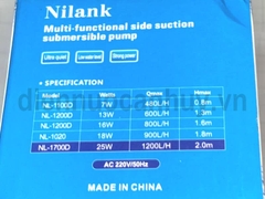 Bơm nước chìm dành cho bể cá, tiêu cảnh 25W xanh Nilank