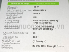 Bóng đèn led bulb Rạng Đông trụ TR1401/50W.H trắng