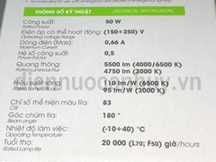 Bóng đèn led bulb Rạng Đông trụ TR1401/50W.H trắng