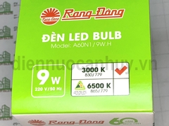 Bóng đèn tròn Rạng đông 9W mầu vàng