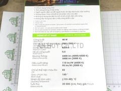 Bóng đèn led bulb trụ Rạng Đông 40W trắng