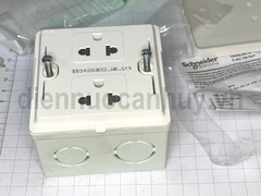 Bộ ổ cắm đôi 3 chấu 16A vuông trắng Schneider AvatarOn E83426UES2_WE_G19