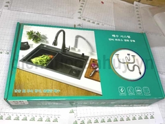 Bộ xi phông đôi chậu rửa bát inox 201