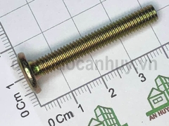 Bulong lục giác chìm đầu dẹt vàng bắt giường gỗ M6x40
