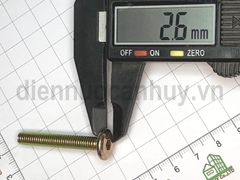 Bulong lục giác chìm đầu dẹt vàng bắt giường gỗ M6x40