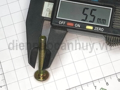 Bulong lục giác chìm đầu dẹt vàng bắt giường gỗ M6x40