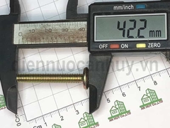 Bulong lục giác chìm đầu dẹt vàng bắt giường gỗ M6x40