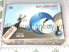 Bút lông dầu Thiên long PM09 to (xanh, đen, đỏ) (hộp 10 cái)