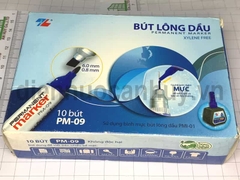 Bút lông dầu Thiên long PM09 to (xanh, đen, đỏ) (hộp 10 cái)