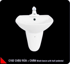 Chậu rửa mặt treo tường - C102