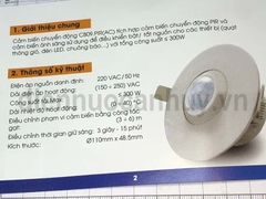 Cảm biến chuyển động âm trần lỗ mở 100mm Rạng Đông CB09.PIR (AC)