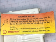 Cầu dao 60A 3P đế sứ Ominsu trắng