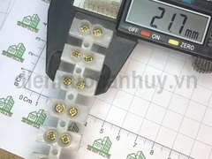 Cầu đấu điện 30A 12P mắt nhựa trắng