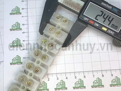 Cầu đấu điện 60A 12 mắt nhựa trắng