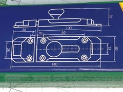 Chốt cửa gỗ núm tròn Việt tiệp 10400 đế 40x100 mm