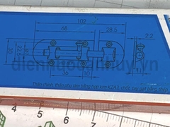 Chốt cửa gỗ Việt Tiệp 10300 đế ô van 30x68 mm