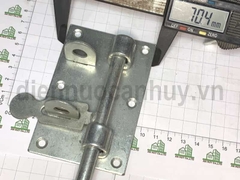 Chốt ngang cửa sắt mạ trắng đế vuông 105x70 mm