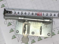 Chốt ngang cửa sắt mạ trắng đế vuông 105x70 mm