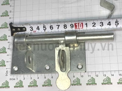 Chốt ngang cửa sắt mạ trắng đế vuông 105x70 mm