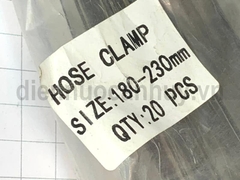 Cổ dê inox siết ống nhựa  Phạm vi siết 18cm đến 23cm (180-230mm) - Khóa đai siết đa năng chống rỉ sét cho ống nước và ống thông gió