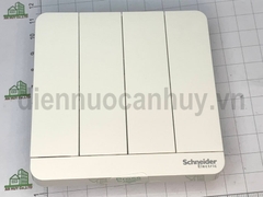 Bộ công tắc 4 bốn 1 chiều AvatarOn E8334L1LED_WE_G19 Schneider có đèn