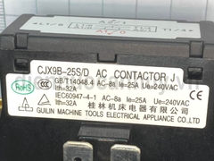 Khởi động từ (Contactor) 1 pha 25A mã CJX9B-25S/D - Loại 1 dây - Chân gài cho máy nén điều hòa