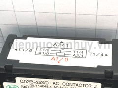 Khởi động từ (Contactor) 1 pha 25A mã CJX9B-25S/D - Loại 1 dây - Chân gài cho máy nén điều hòa