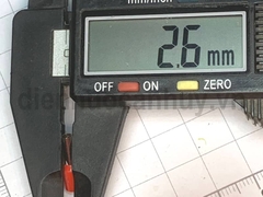 Cốt kim rỗng dây điện 2.5mm E2508 Đỏ